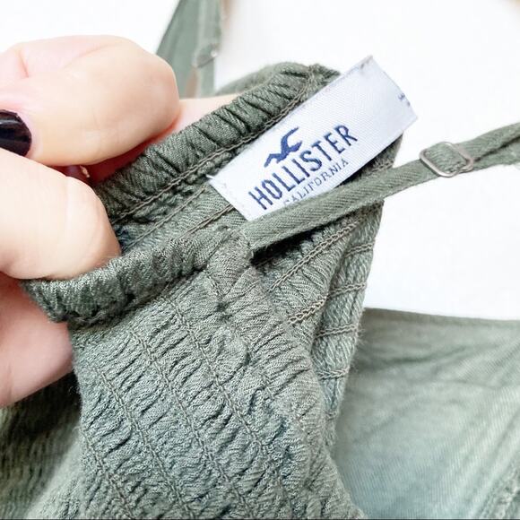 Hollister Green Button Sleeveless Romper Size Medium - Picture 8 of 9